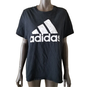 ADIDAS Amplifier Tee Mens Large Black White Logo